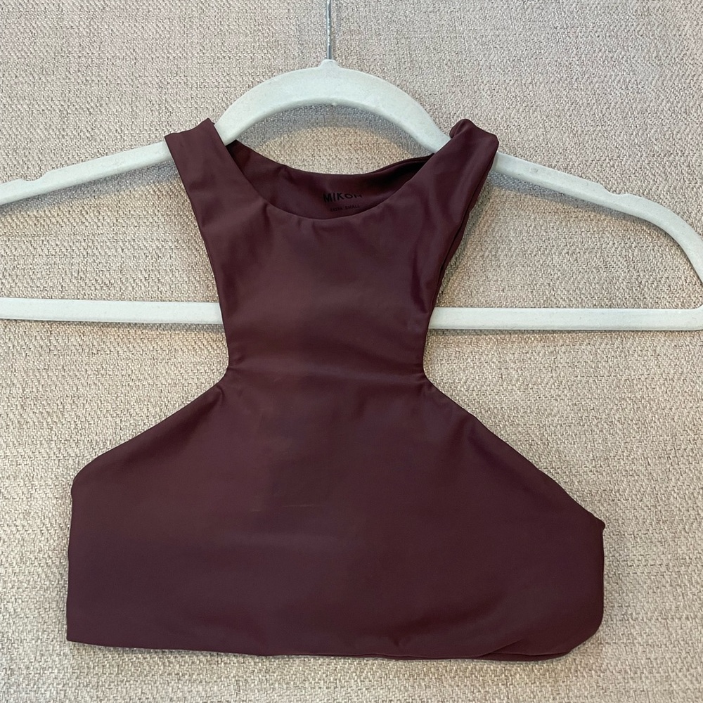 Mikoh Deep Burgundy Bikini Top